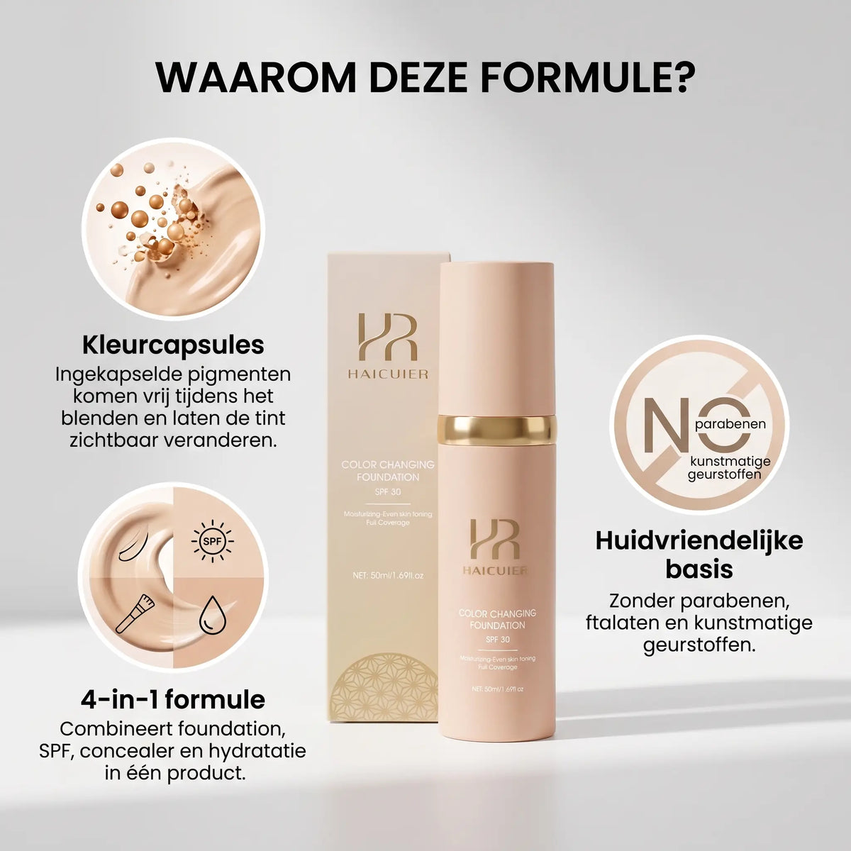 OneBlend™ | 4-in-1 Kleuradaptieve Foundation met SPF